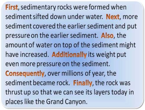 Paragraph using obvious transition words.