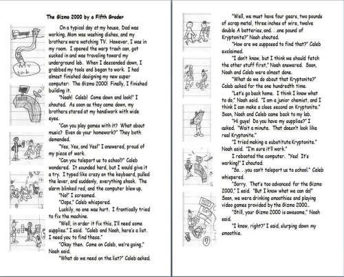 Illustrated narrative by a 5th Grader.